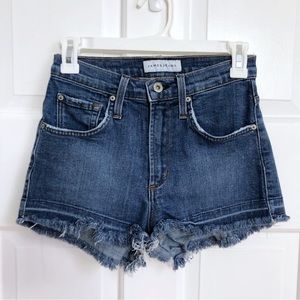 James Jeans Marlo High Rise Mom Cut Off Jean Shorts in Retrospect 24 Women’s